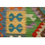 Tapis orange / bleu / jaune en laine à motif géométrique rectangulaire à tissage plat 3 pi 4 po x 4 pi 11 po Atmore