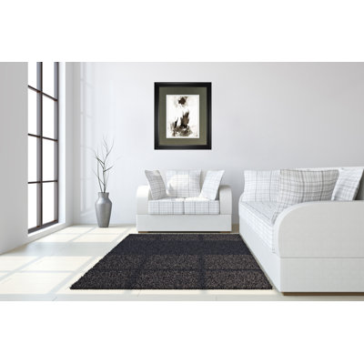 Art mural encre, mat double - 34 po x 40 po - cadre noir