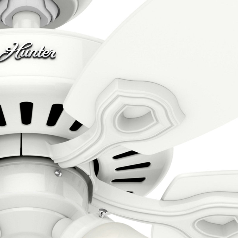 132cm Ceiling Fan with Light Kit, Snow White, Snow White