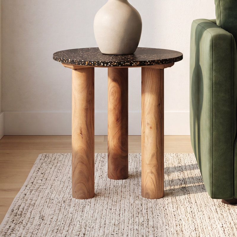Pike Stone Top End Table, Natural