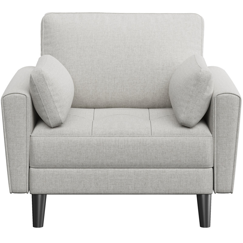 Upholstered Accent Chair, Greige