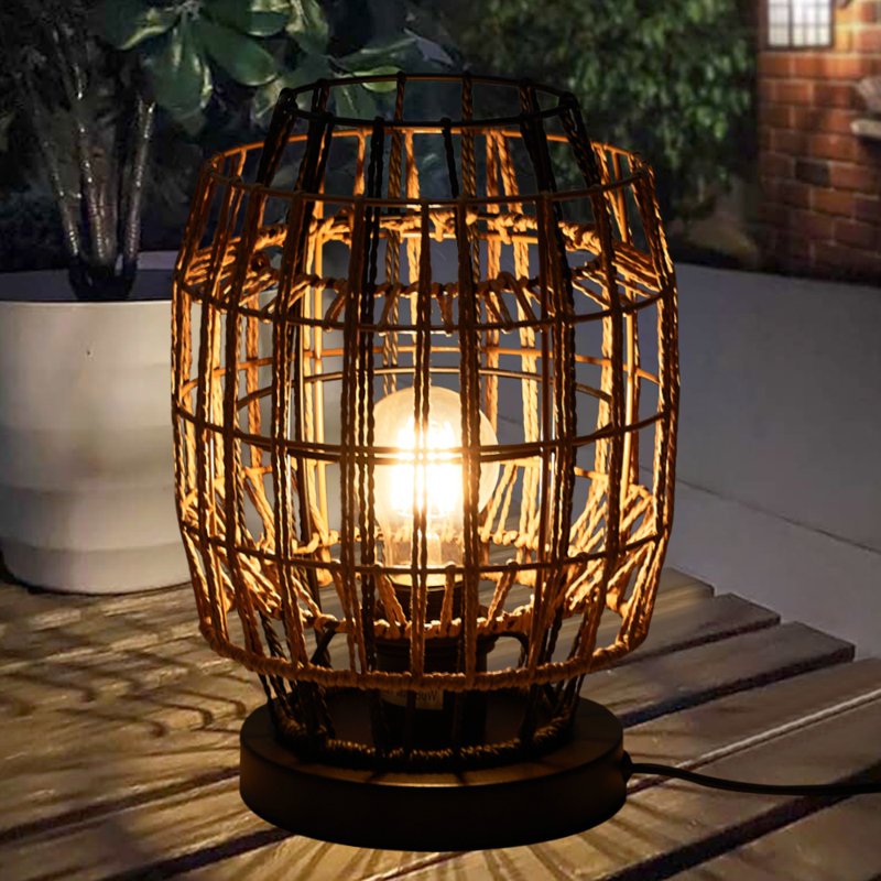 Brown USB Table Lamp