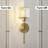Glass Crystal Dimmable Armed Wall Sconce(set of 2)-723689664