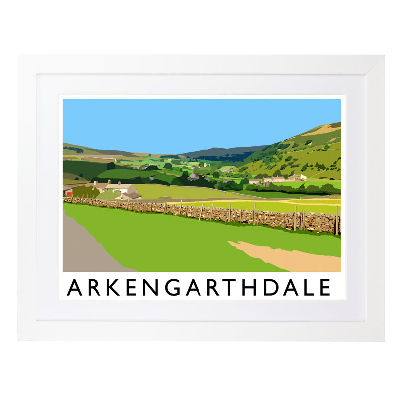 Arkengarthdale by Richard O'Neil - Print, White Wood Frame, 33.5 cm H x 43.5 cm W x 2.2 cm D