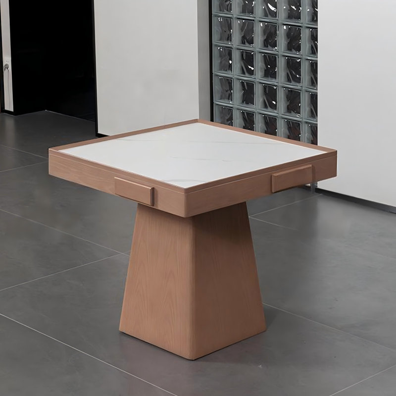 Table de poker 33,07 po, Naturel / Blanc