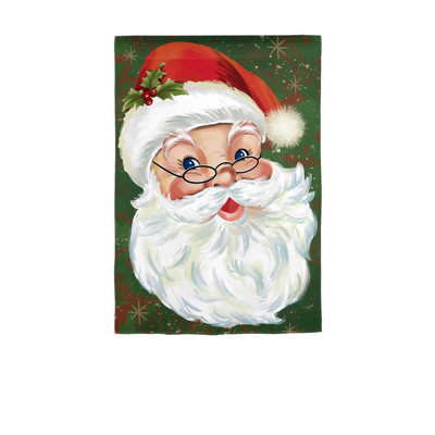 Merry Santa Applique drapeau de jardin