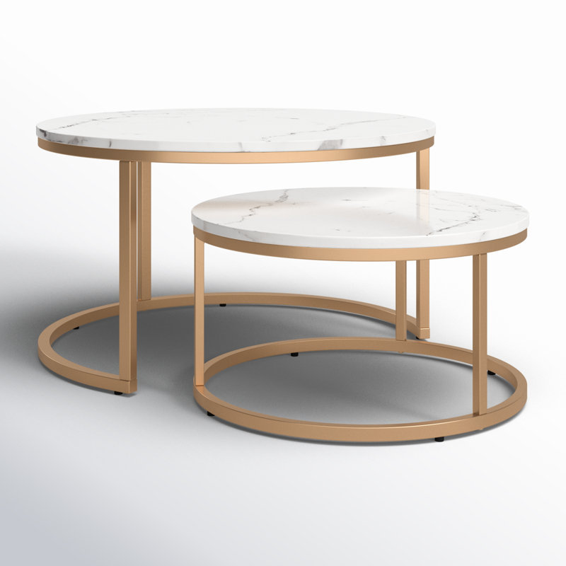 Nesting Coffee Table, Gold