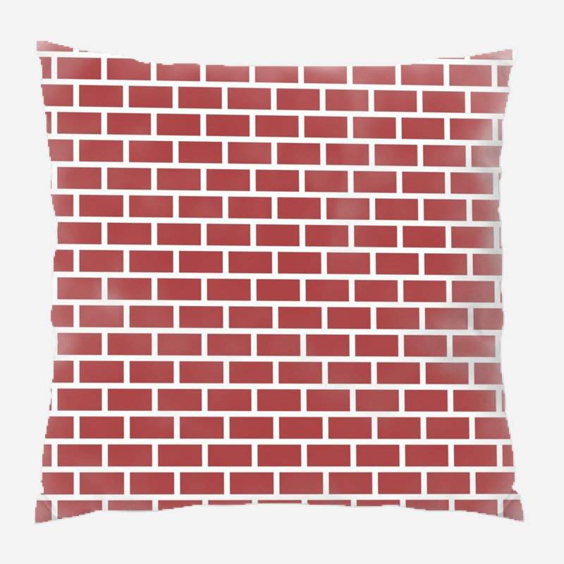 Coussin décoratif briques, Rouge