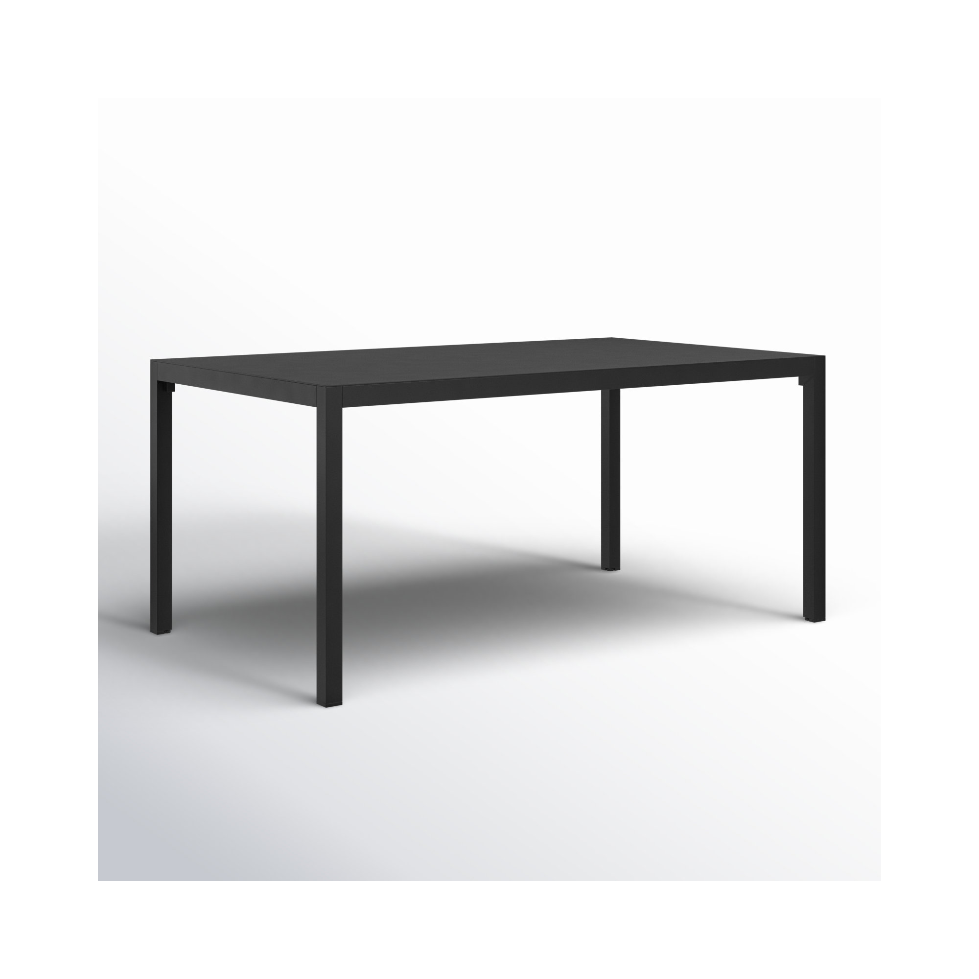 Armando Aluminum Outdoor Dining Table, Black