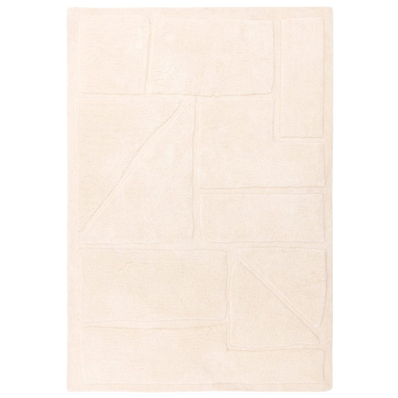 Deloyce Geometric Shapes Shag Area Rug, Rectangle 200 x 290 cm
