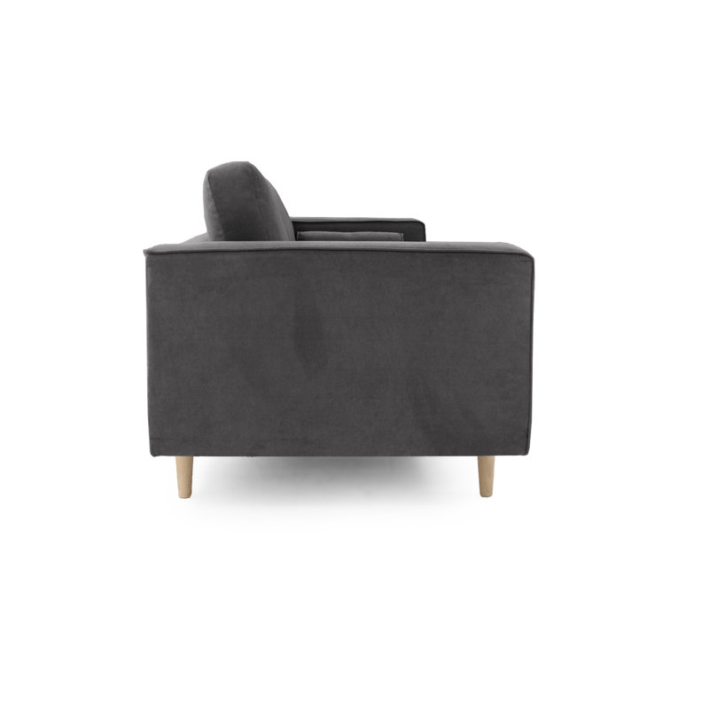Boubacar Velvet Sofa, Anthracite, 1