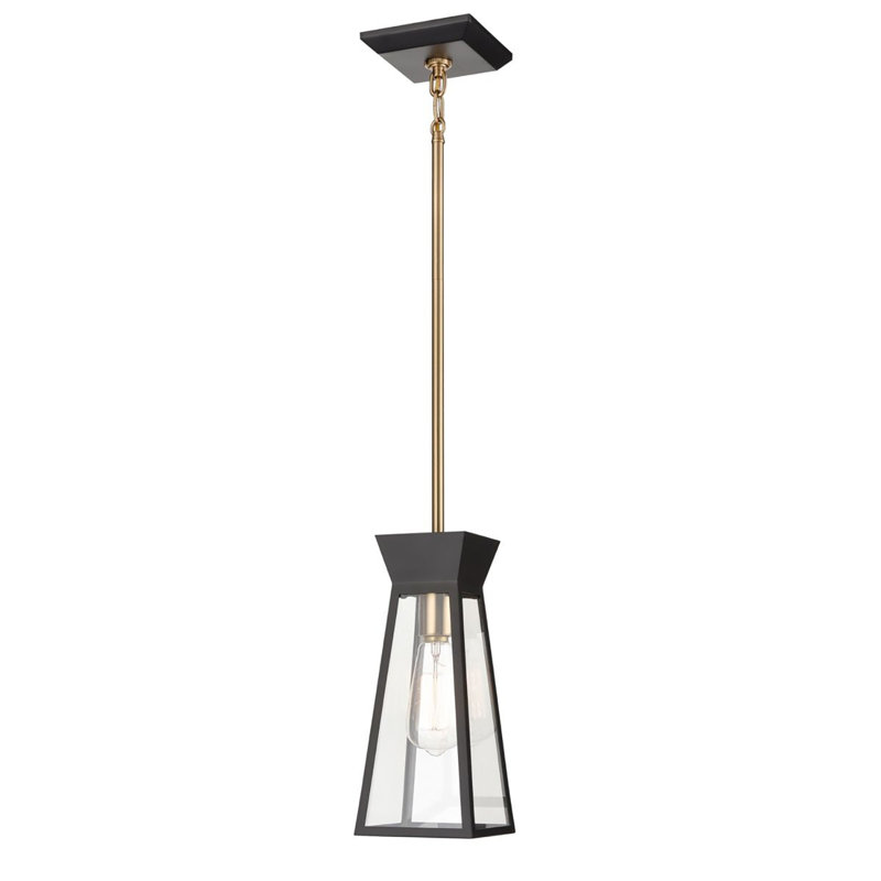 Luminaire suspendu 1 lumière Lucian, Noir satiné