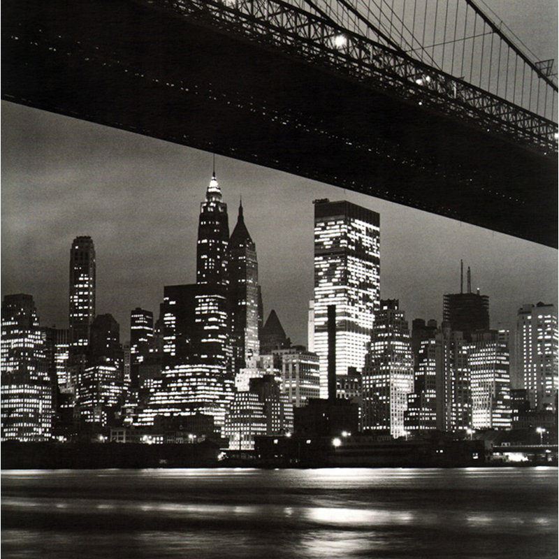 New York la nuit, H 15 po x l 15 po