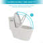 Toilette monobloc en céramique, avec chasse d'eau