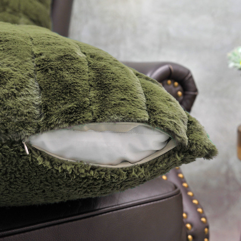 Super Mink Pillow Cover, Olive