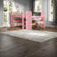 Lit mezzanine multifonctionnel en bois rose avec rangement et tableau noir pour chambre d'enfant moderne