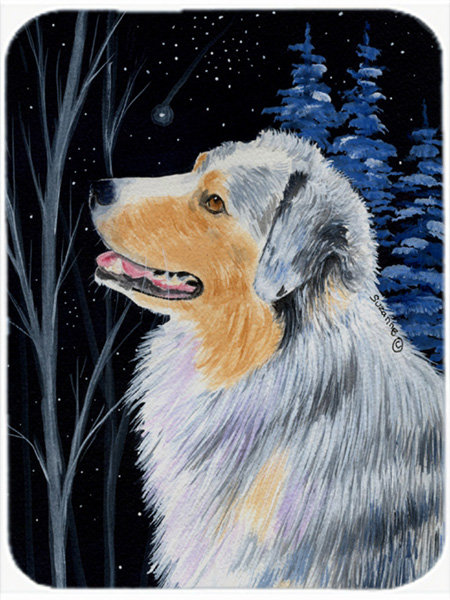Red Barrel Studio® Bernadeta Australian Shepherd Glass Cutting Board
