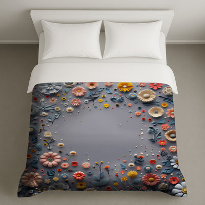 Housse de couette à motif floral Boho