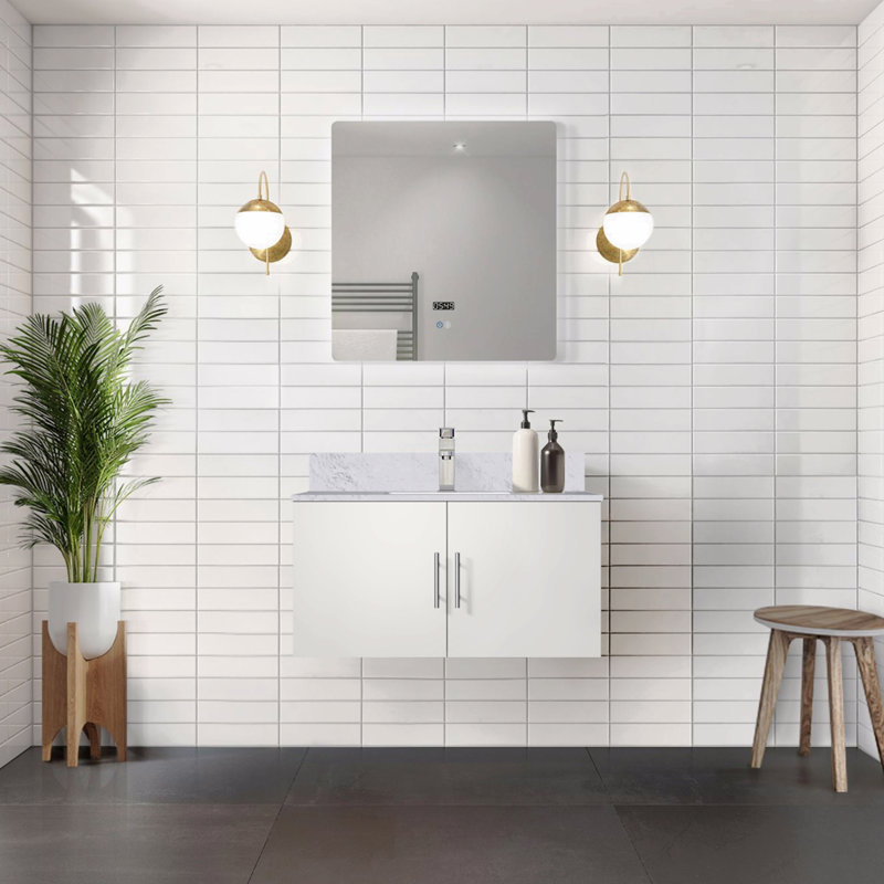 Meuble-lavabo de salle de bain 36 po X P 22 po D, Blanc