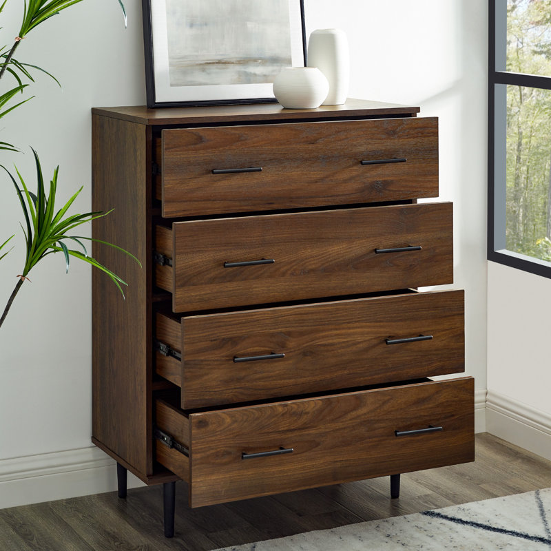 Cambi 30'' W 4 - Drawer Dresser, Dark Walnut/Dark Walnut