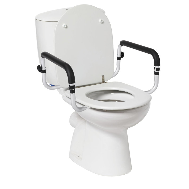BIRDROCK HOME Toilet Seat Safety Rail for Seniors | Handrail Support Safety Frame for Bathroom | Easy Install - Elderly, Handicap, Bariatrics, Medical Disabled | Raised, Elevated, Assistance, Commode