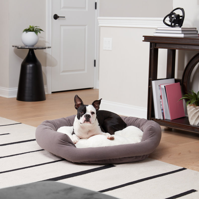 Lit pour chien Chamari Donut, Moyen (l 32 po x P 32 po x H 8 po), Gris