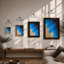 Water and Sand Modern - Framed Print-317939001-317938982