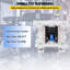 Air Double Diaphragm Pump 7GPM 100PSI Polypropylene Diaphragm Water Pump with 1.3 cm Inlet & Outlet Ports Air Pump Diaphragm 6900.7 cm Max Head Air-operated Diaphragm Pump with Sealed Ball Valve
