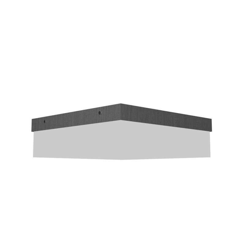 LED Flush Mount, 4.68" H x 7.8" W x 7.8" D, Organic Gray