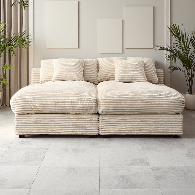 Canapé-lit 74,4 po, Beige