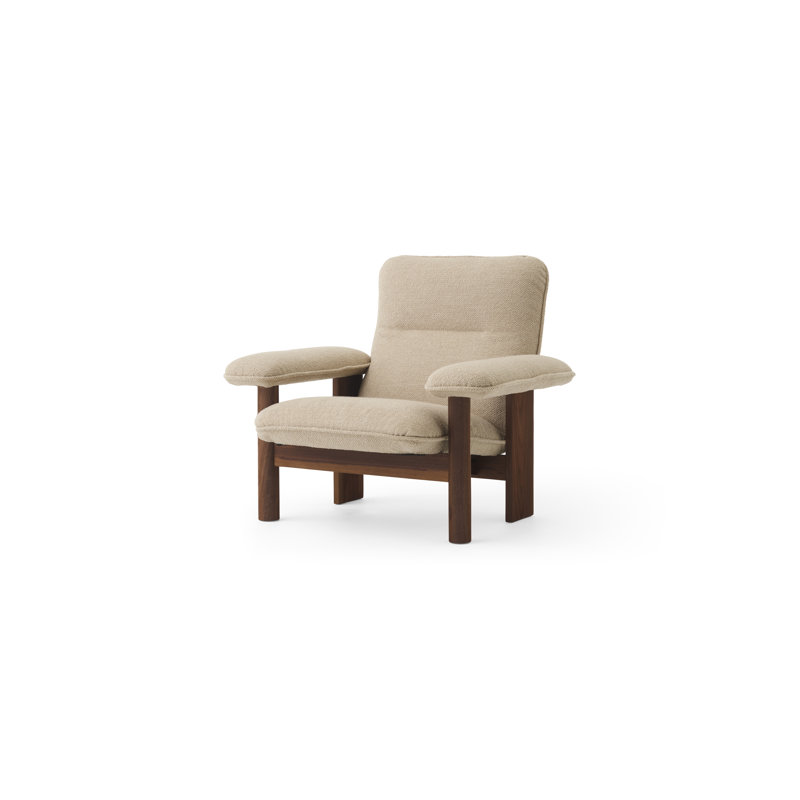 Brasilia Lounge Chair, Walnut, Bouclé 02 Acrylic