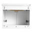 Meuble-lavabo mural moderne de 60 po Blanc brillant, avec évier et tablettes de rangement. Bassin en céramique, contreplaqué robuste. 2 armoires et lavabos. Assemblage requis. Rangement blanc brillant. Le meuble-lavabo n'est pas entièrement-2074162759