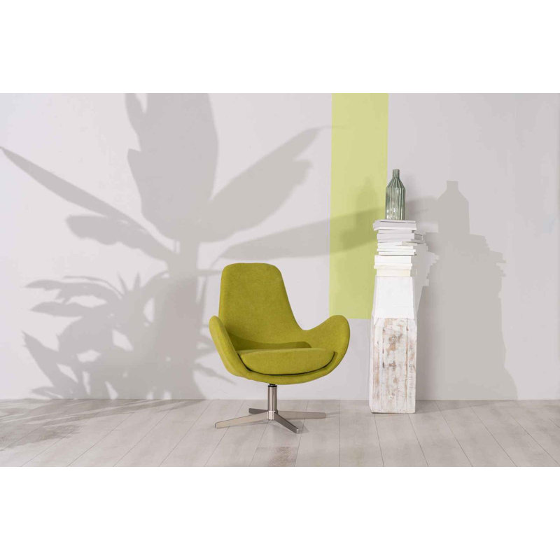 Akbota Upholstered Swivel Armchair, Green