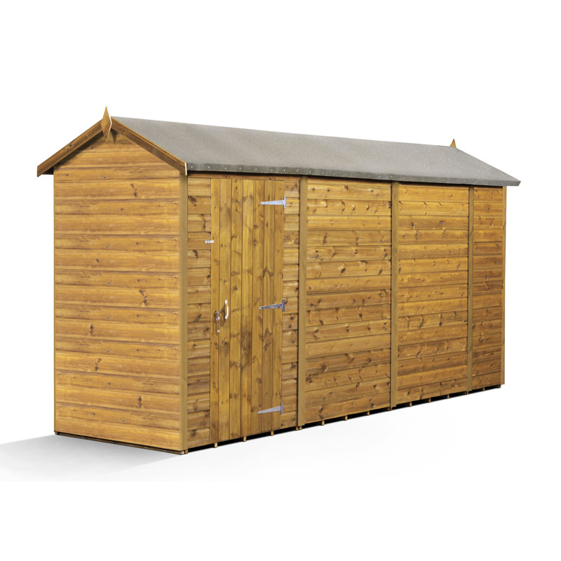 Modular Apex Garden Shed  14X4 No Windows