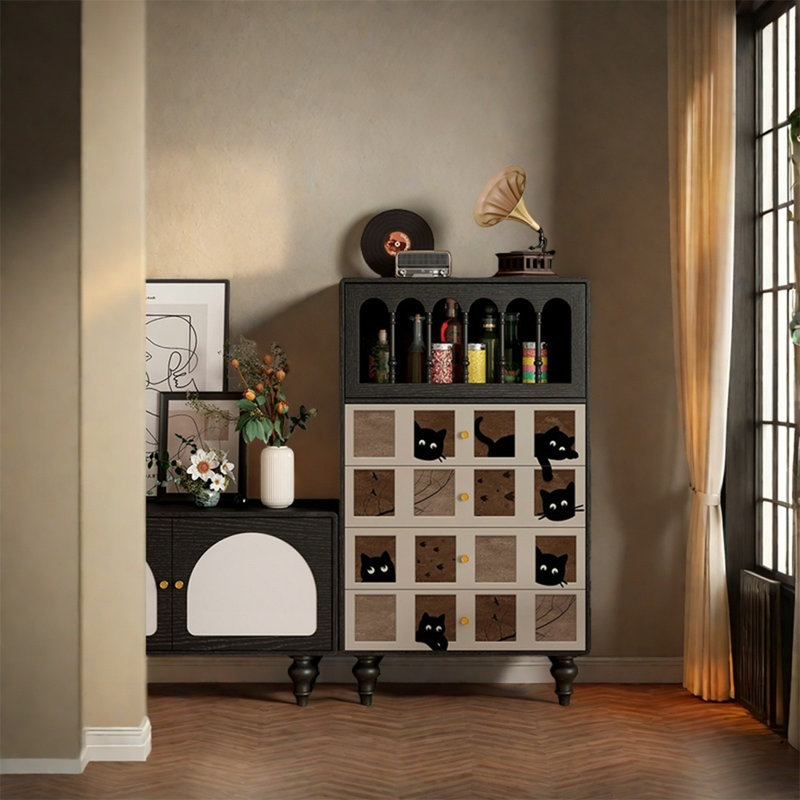 Armoire de rangement en pin massif avec grande capacité