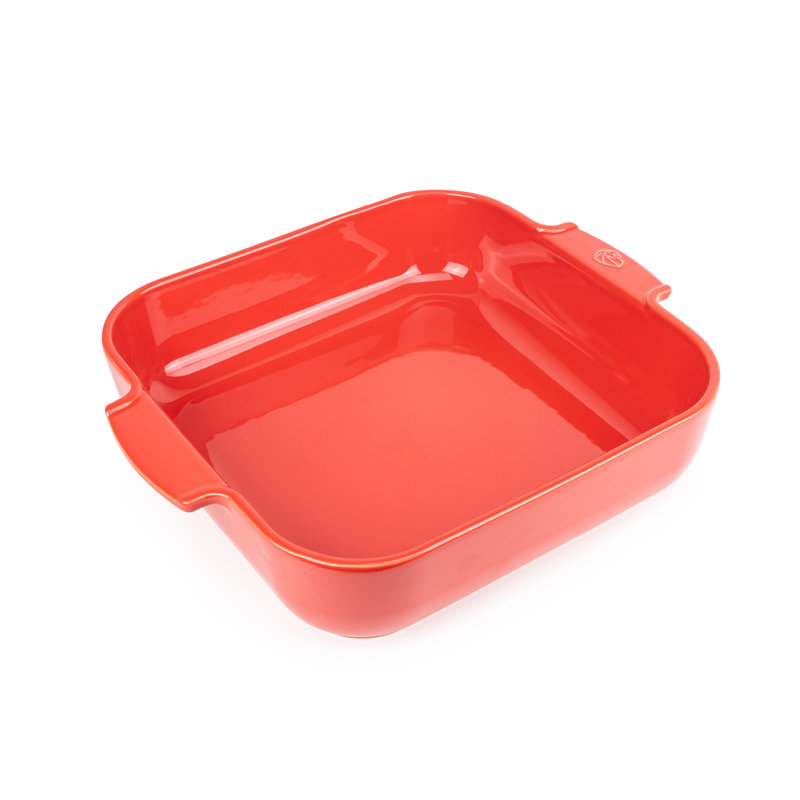 Appolia 3 Qt. Ceramic Square Casserole, Red,  3'' H x 14.25" L x 11.5" W
