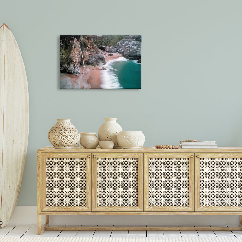 Art mural sur toile "Falaises tropicales" par Dennis Frates, H 20 po x l 30 po