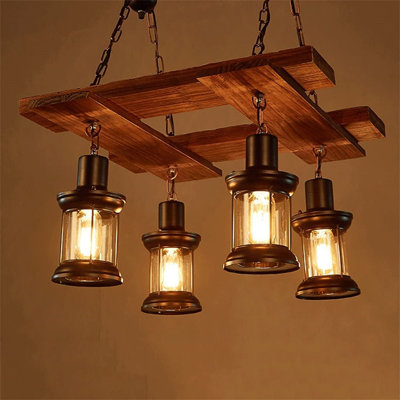 Lustre carré à 4 lumières Eniyah