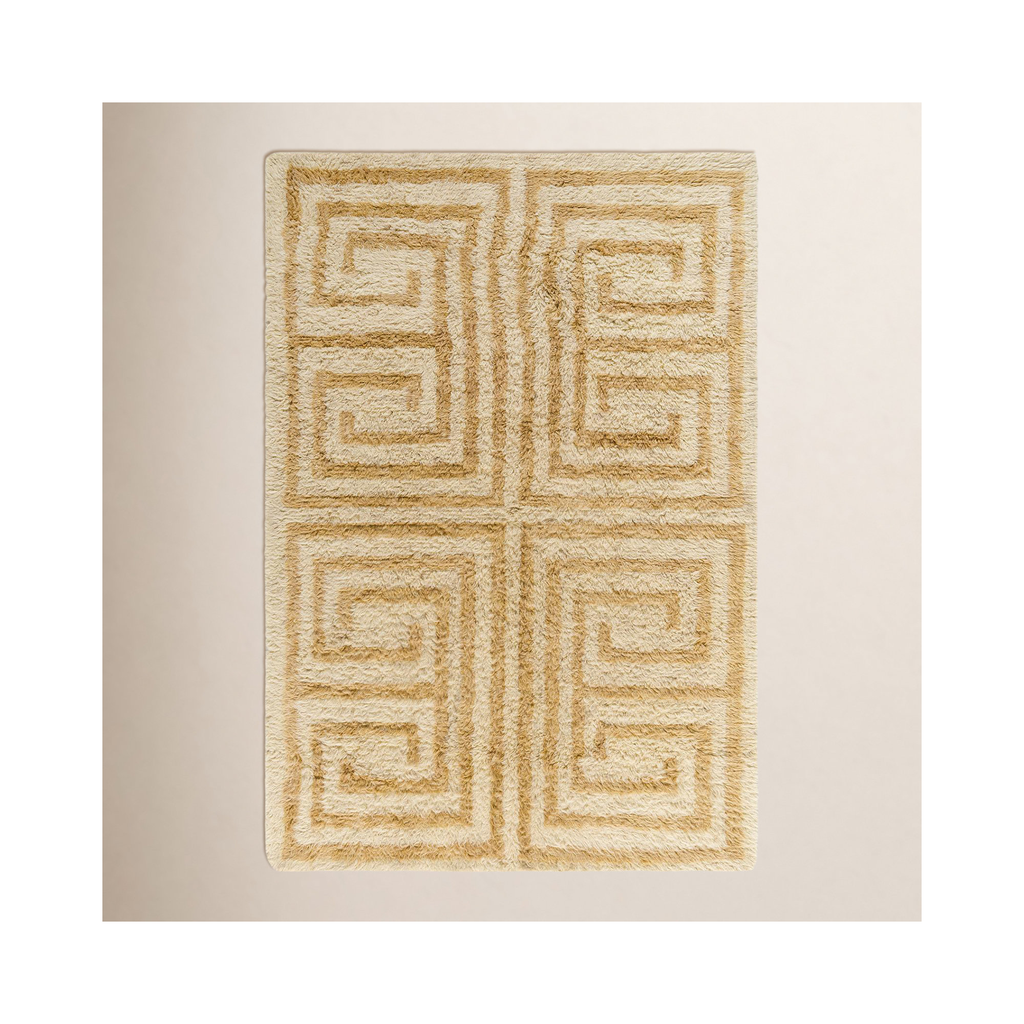 Anemone Hand Tufted Wool Tan Rug, Rectangle 5' x 7'6"