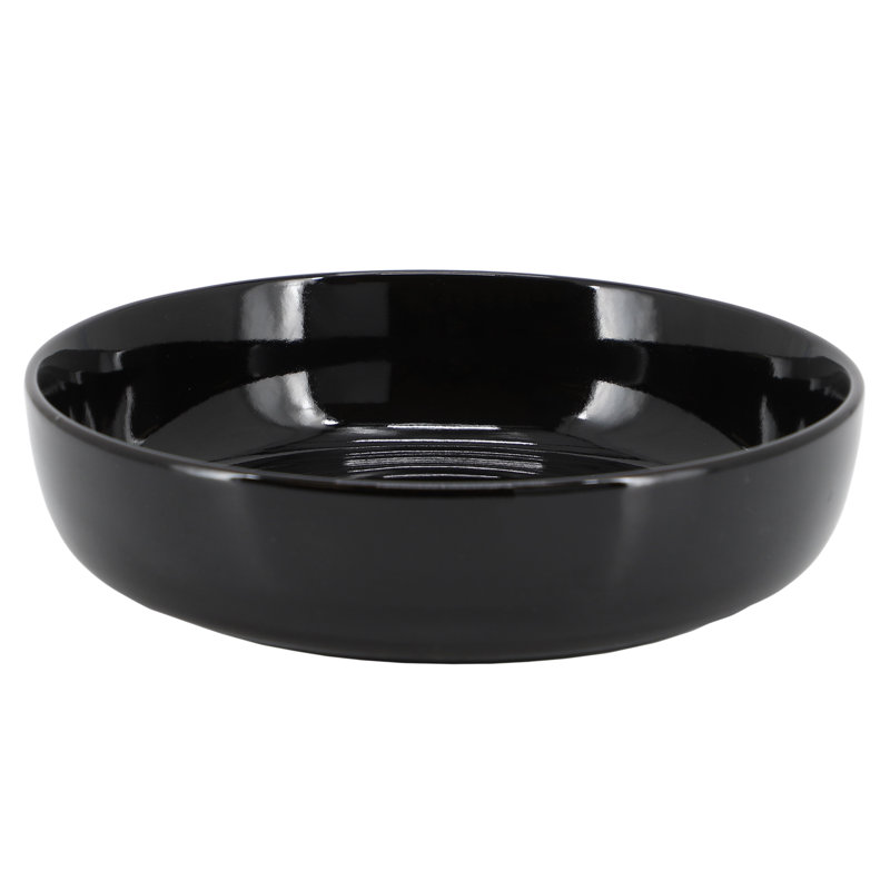 Ebern Designs Campos 18 Piece Porcelain Dinnerware Set, Black
