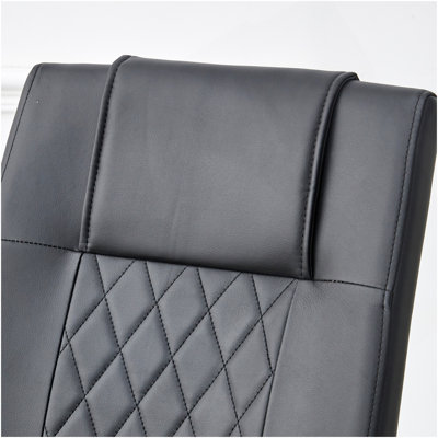 Modern Dining Chairs With Faux Leather Padded Seats, Dining Room Chairs, Gold Metal Leg Upholstered Chairs, Suitable For Kitchens, Living Rooms, Bedrooms, And Offices, Set Of 6 (Black+PU Leather)C-001