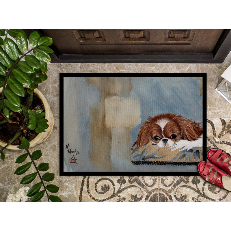 Tapis de porte pour l’extérieur antidérapant japanese chin, 2 pi x 3 pi