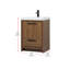 Ensemble de meuble-lavabo simple 24 po Southmead-811975580