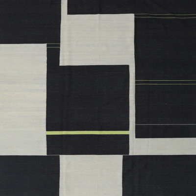 Tapis abstrait noir / gris