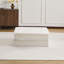 Canapé à compression, canapé convertible au sol, canapé modulaire à désossage modulaire sans assemblage requis, tissu polaire circulaire, 1 repose-pieds, blanc