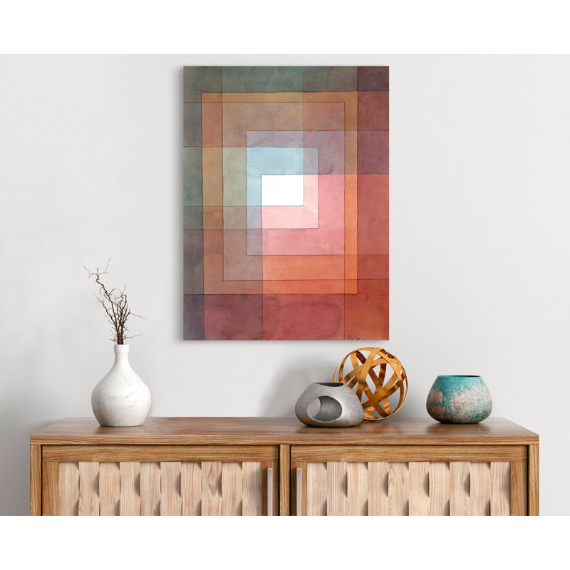 White Framed Polyphonically by Paul Klee - Wrapped Canvas Painting, 80cm H x 60cm W x 4cm D