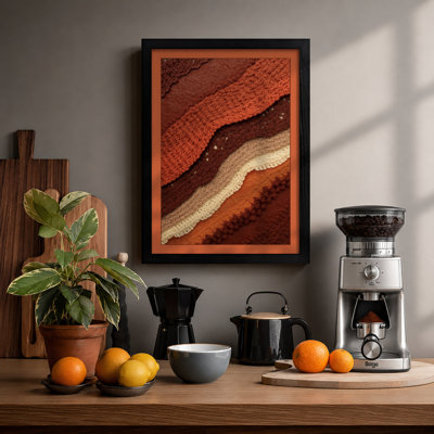 Layered Earth Strands Rustic - Framed Print