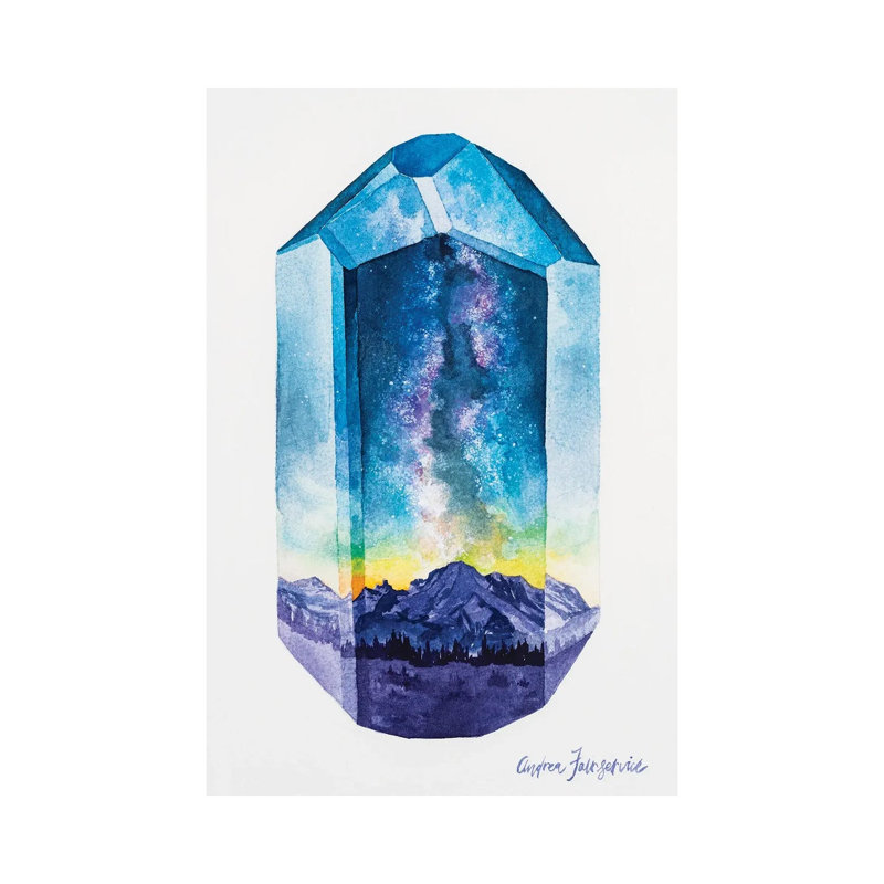 Milkyway Mountain 1 Piece Painting on Canvas, 101.6 cm H x 66.04 cm W x 3.175 cm D, Wrapped Canvas