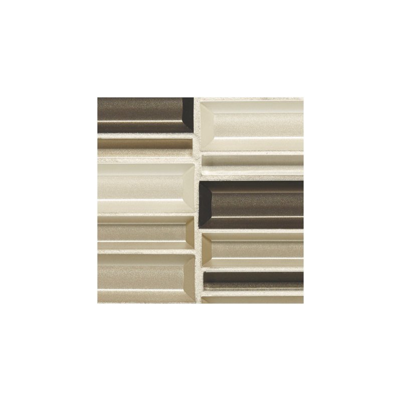 Daltile Cascading Waters 4 x Random Straight Stacked Mosaic Tile (10 Per Per Carton) (8.00 SQFT Per Carton), Earth Tide