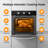 24" Electric Single Wall Oven, 2.72 Cu. Ft. Built-In Oven with Convection, 6 Cooking Functions, 2800W, Mechanical Knob Controls, Black Glass Finish